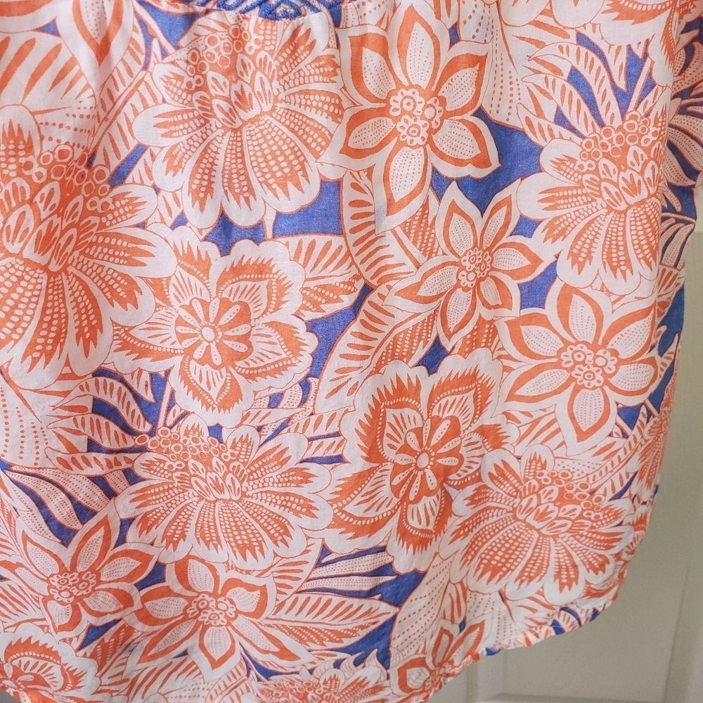 Talbots Patterned Embroidered Top Size Small - Picture 5 of 7